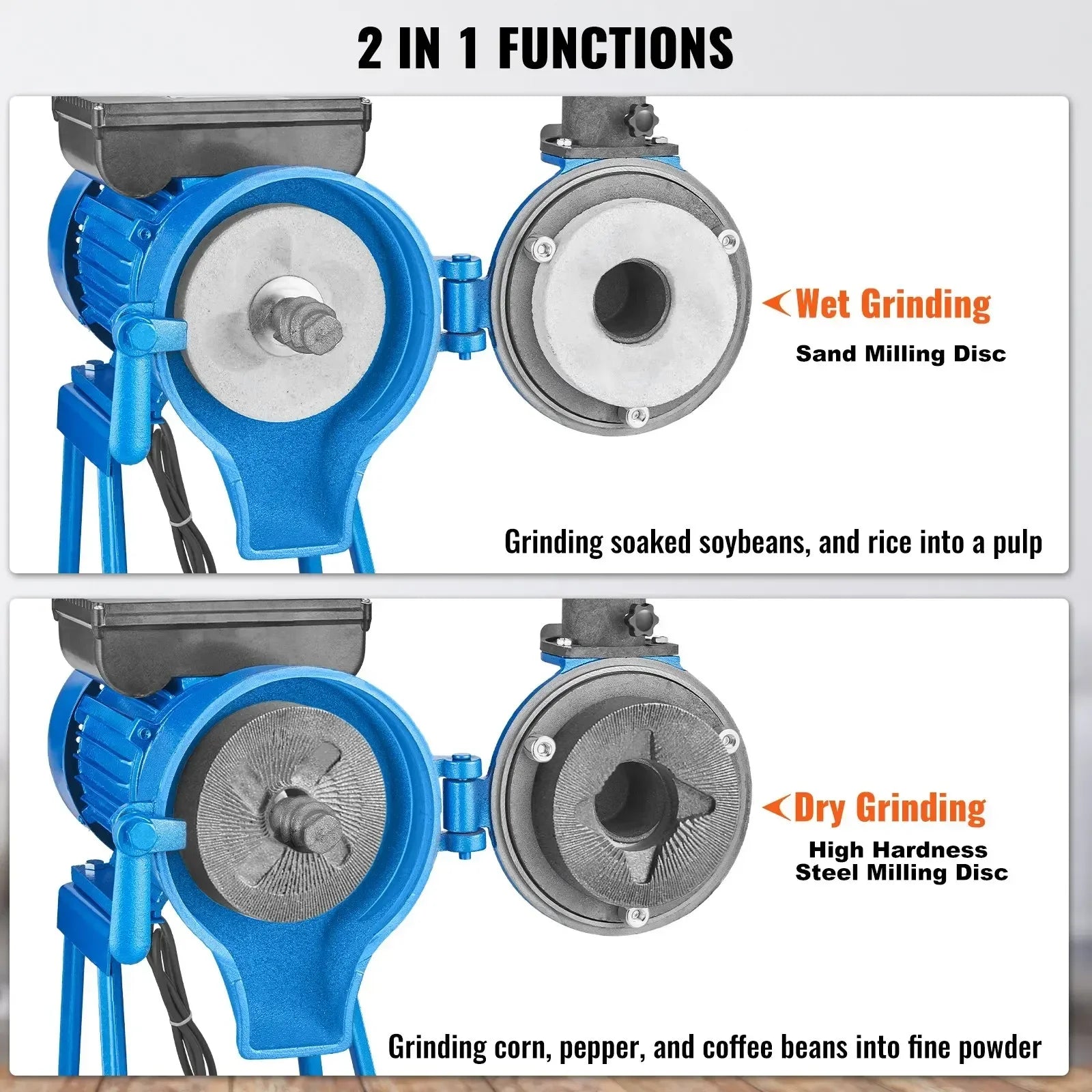 Electric Grain Grinder Mill Wet &amp; Dry